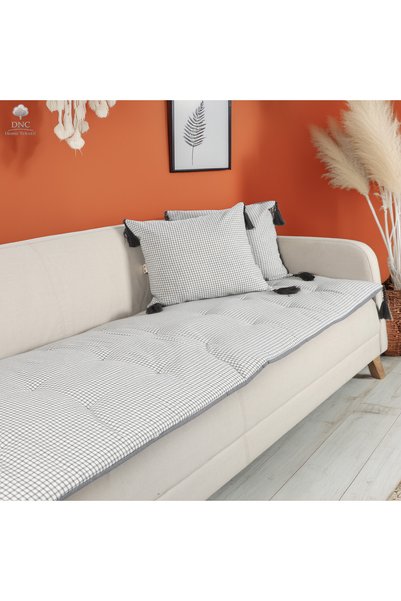 DNC home tekstil Linen Pet-Friendly Sofa Pad/Seat Mattress, Washable Size Options, Includes Throw Pillow Gift