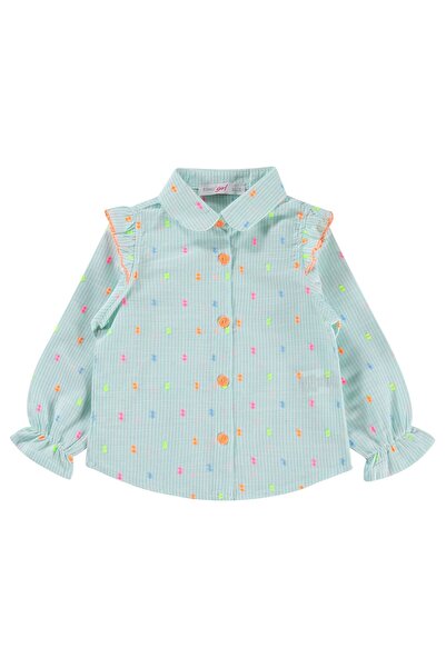 ZEYNEVA Timo Girl's Peter Pan collar Piece Blouse Set 2-5 Years - Green 5-6 Y...