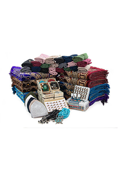 Optimum Hajj and Umrah Gift Dodya Velvet Prayer Rug Set for 20 People