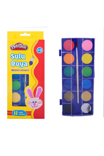 Play Doh Play-Doh Sulu Boya 28 MM Büyük Boy 12 Renk PLAY-SU003