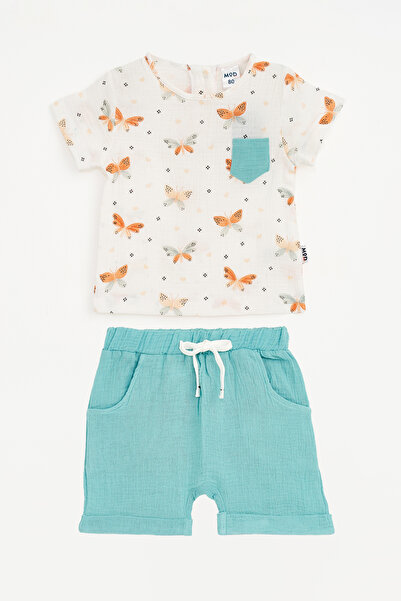 Mod Kids Children's tracksuit for children, pants, t-shirt, cotton, 92 MINT