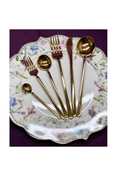 ACAR Milano Gold 6 Kişilik 36 Parça Çatal Kaşık Takımı MSÇB021