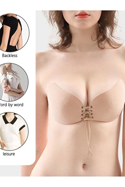 SEBURAM COLLECTION Adjustable Drawstring Bra Adhesive Shaper Upright Holder S...