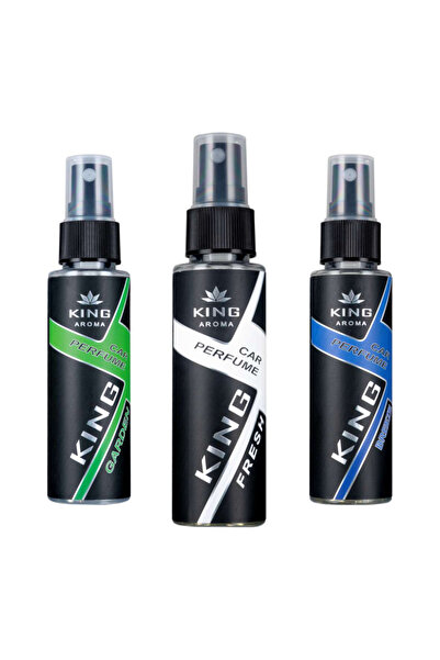 KingAroma Pachet 3 Odorizante Auto Spray PURE FRESH – Fresh, Garden, Breeze –...