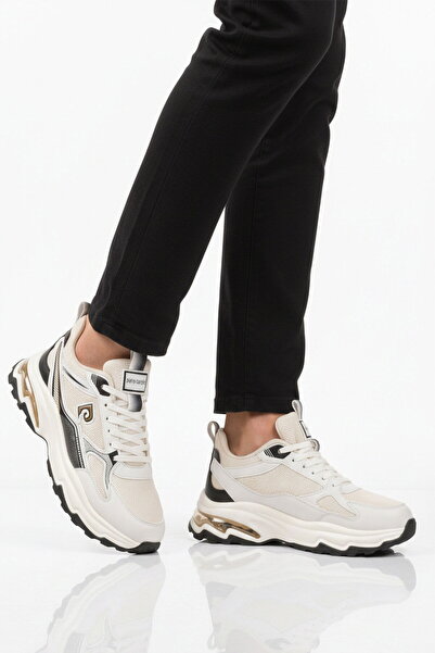 Pierre Cardin White Black Mesh Lightweight Stretchy Memory Foam Sole Men's Sp...