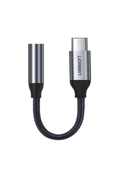 Ugreen Audio Adapter Cable (30632) Type-C to 3.5mm Jack, 10cm, - Grey