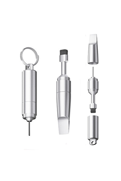 LivX 3 في 1، مجموعة من سلسلة مفاتيح فرشاة لإزالة إبرة بطاقة SIM، أداة فتح صغي...