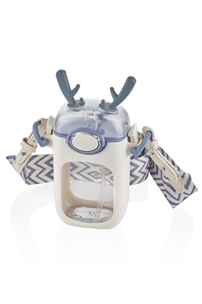 DILLER Tritan Flask with Straw 400 ml - White Standard