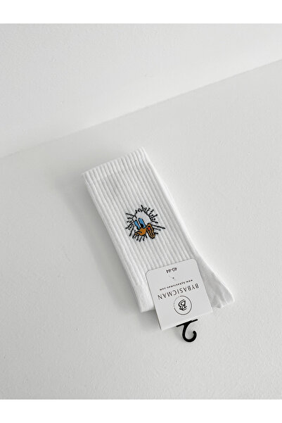 BYBASICMAN Bela patka čarape