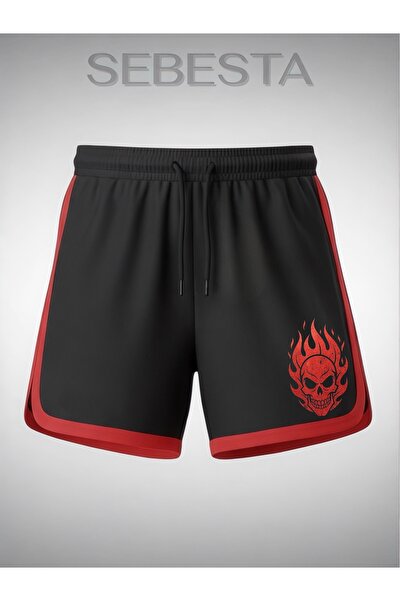 Sebesta Fashion Alev Printed Premium Jersey Piped Sports Shorts