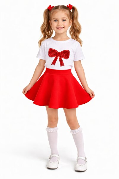 Nacar Kız Çocuk Modeli Badi Şık etek Takım 23 Nisan 29 Ekim Gösteri Kıyafeti