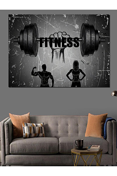 Tablo Mega Spor Fitness Motivasyon Yazılı Tablo Dekoratif Kanvas - Mdf Ahşap ...