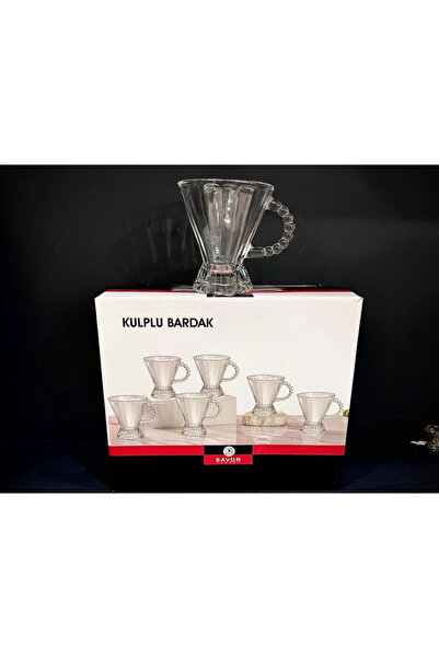 esonez Kulplu Çİzgili Çay Bardağı 6'lı