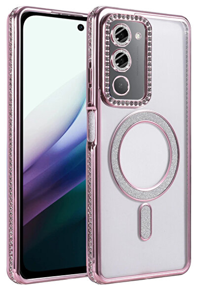 Fuchsia حافظة Joke لمّاع Magneticsafe متوافقة مع هاتف Redmi 15 4G - باللون ال...