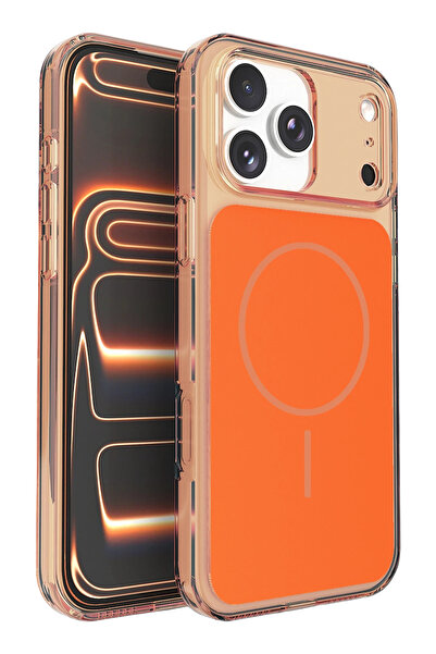 Fuchsia Bruma Magneticsafe Cover Compatible with iPhone 17 Pro Max - Orange