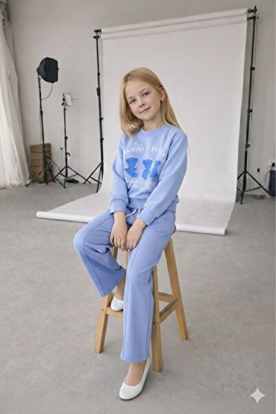 Erzani Kids Σετ φόρμας για κορίτσια με στάμπα Cute Teddy Bear Family Bears – ...