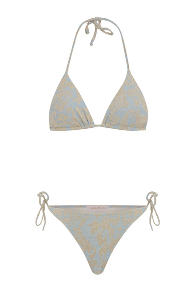 AQUELLA Teksturirano Sa šljokicama Bikini set u bebi plavoj boji sa trokutima