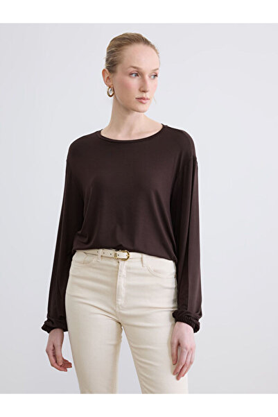 LC Waikiki بلوزة فضفاضة بياقة روبا وأكمام بالون من UZG STORE للنساء الأنيقات