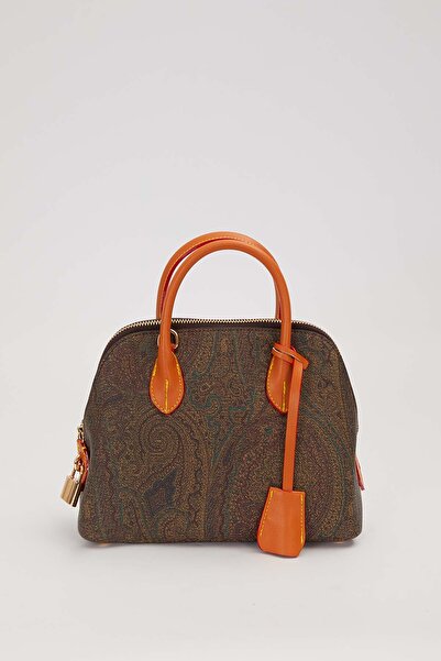 Levidor Ethnic Patterned Long Strap Lock Detailed Medium Size Women's Handbag...