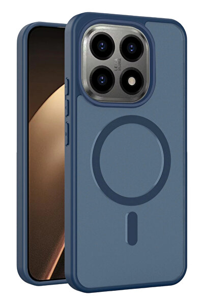 Fuchsia Jota Magneticsafe Cover Compatible with Mi 15t - Navy Blue