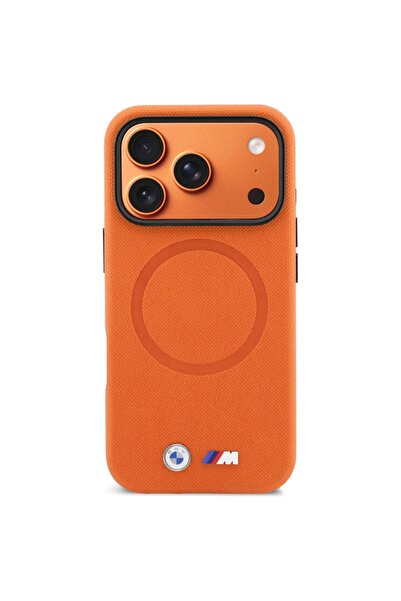 BMW M FW Metal Logo MagSafe Case for iPhone 17 Pro Max - Orange