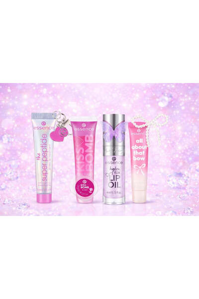 Essence Shiny Beauty Set Juicy Bomb Hidra Lip, Super Peptide, All About That Bow