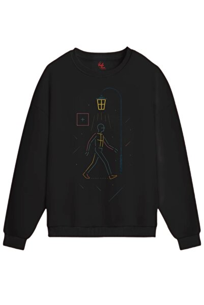 Rabona Fashion Night Walk Minimal Design Sweatshirt / Hoodie (Optional)