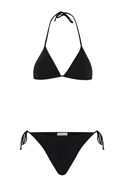 AQUELLA Σετ μπικίνι Lurex Μαύρο Τρίγωνο