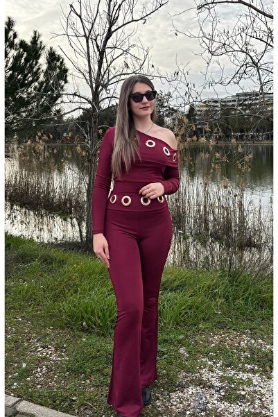 ROSYPOSY KUŞGÖZÜ BORDO MODAL TAKIM