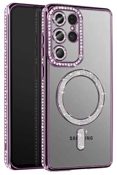 Fuchsia Joke Glittery Magneticsafe Case Compatible with Samsung Galaxy S26 Ul...