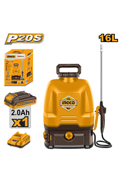 Ingco Cordless sprayer 20V 16L 5bar with battery & charger