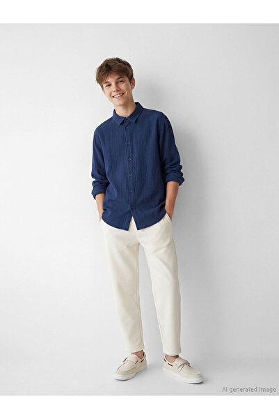 LC Waikiki Rmz Gi̇yi̇m Farkiyla Boys' Pants with Waist Drawstring