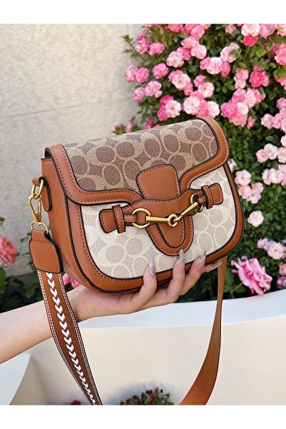 bagsister Korean Retro Saddle Bag for Women, Wide Strap Crossbody Shoulder Pu...