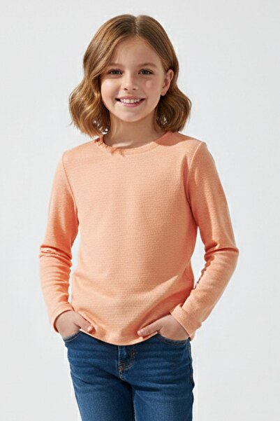 Breeze Girls' Long Sleeve T-Shirt Basic 9-14 Years, Salmon