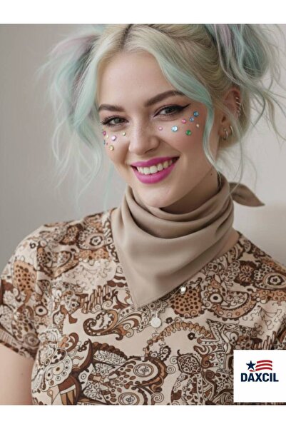 daxcil Pachet de bumbac 100% bandane și eșarfe pentru femei - 70x70 cm, maro,...