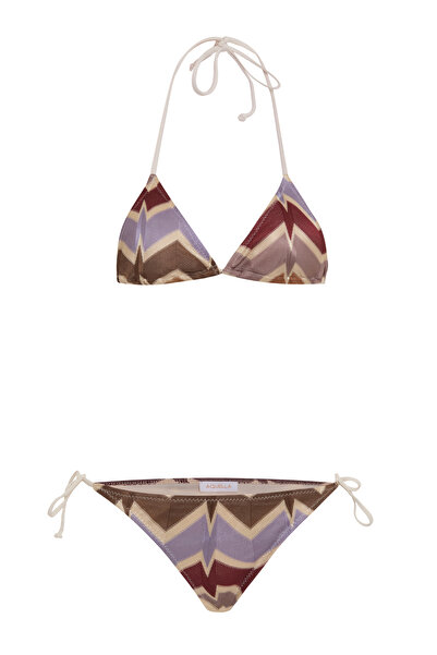 AQUELLA Σετ μπικίνι τρίγωνο με πολύχρωμα σχέδια