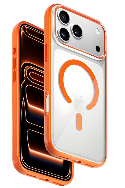 Fuchsia Hbc-421 Lya Magneticsafe Cover Compatible with iPhone 17 Pro - Orange