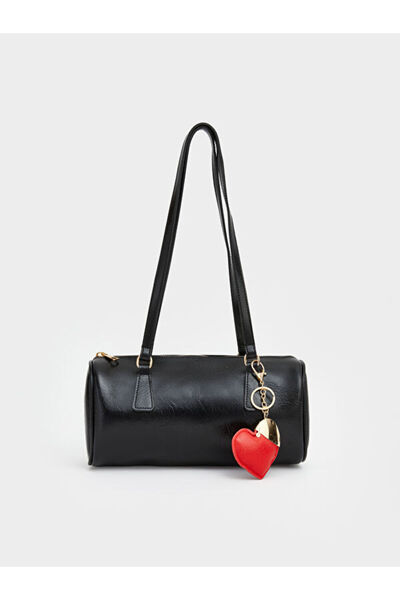 LC Waikiki Rmz Gi̇yi̇m Farkiyla Leather Look Women's Shoulder Bag with Heart ...