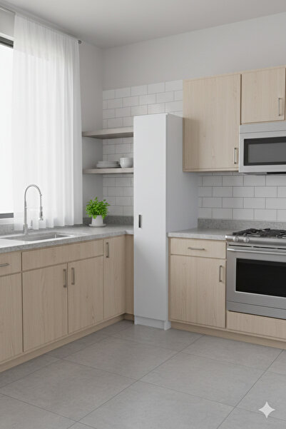 Haus Modüler Mocha 4 Erzak,Kiler,Mutfak Dolabı Çok Amaçlı Dolap
