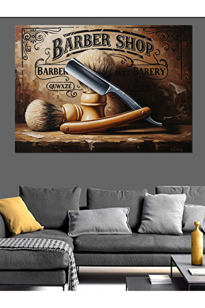 Artmeg Magazin de articole de frizerie vintage - Pânză decorativă cu design d...