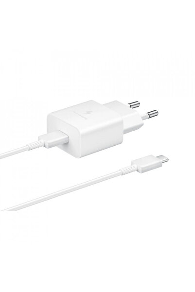 Samsung Încărcător de perete cu încărcare rapidă 15W, 2A, cu cablu Type-C, Or...