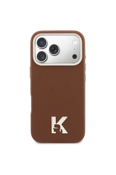 Karl Lagerfeld Karl Head Logo MagSafe Case for iPhone 17 Pro - Brown