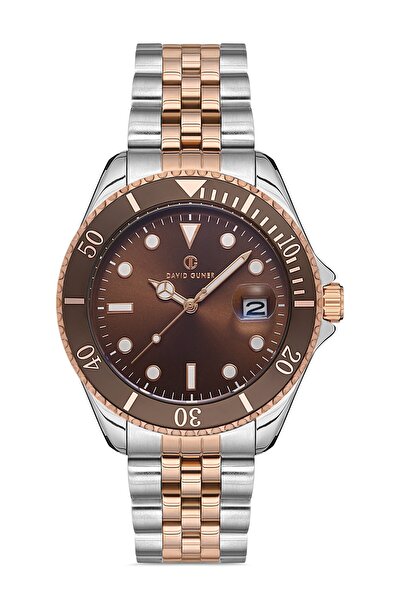 DAVID GUNER Rose-Gümüş Çelik Kordon Erkek Kol Saati DG-8230GA-E6