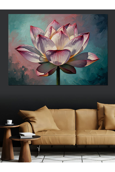 Artmeg Pânză decorativă cu floare de lotus roz pentru o postură elegantă - Ta...