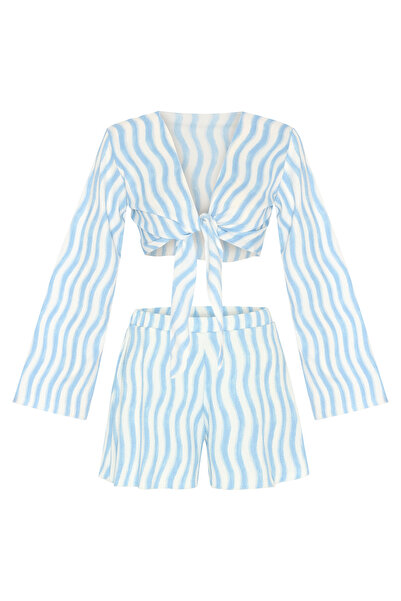 AQUELLA Bebeljubičasti Prugasto Skraćeni kroj - Set kratkih hlačica