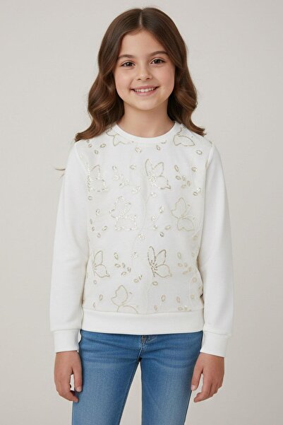 Breeze Devojčica, dukserica sa šljokicama, izvezena leptir T Til sa detaljima...