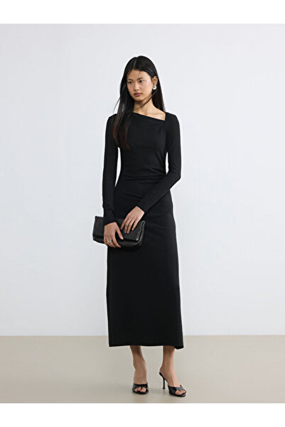 LC Waikiki RMZ GİYİM FARKIYA فستان واسع بياقة روبا ورباطات