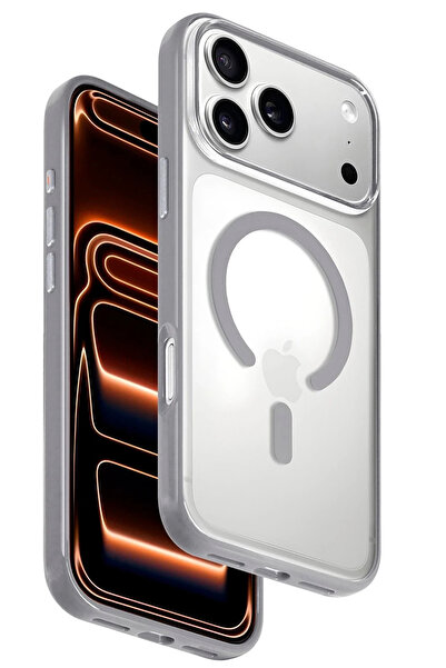 Fuchsia غطاء HBC-421 Lya Magneticsafe متوافق مع iPhone 17 Pro - رمادي