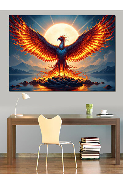 Artmeg Phoenix Born from the Ashes Decorative Canvas - Mdf Wood Painting