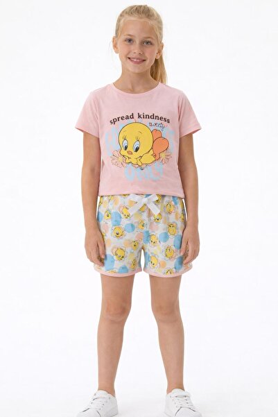 Tarık Κοριτσίστικο Σετ Πούδρα Τουίτι με τύπωμα με Σορτς –260405